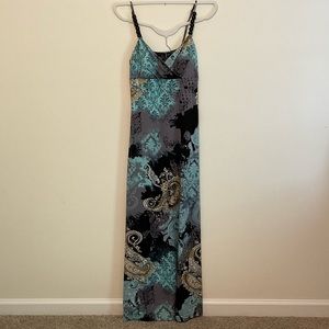 Beautiful Maxi Dress, Black, blue, gray, very elegant.